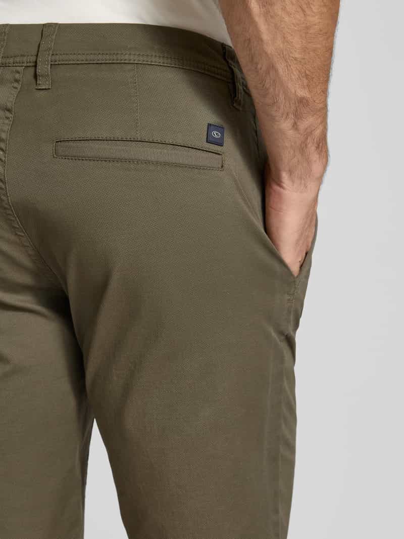 Tom Tailor Slim fit bermuda van katoenmix