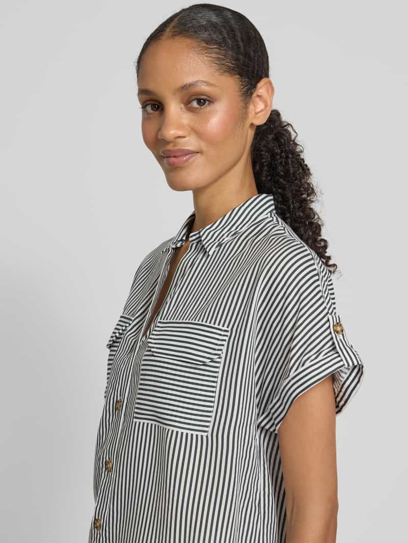 Vero Moda Regular fit overhemdblouse van pure viscose model 'BUMPY'