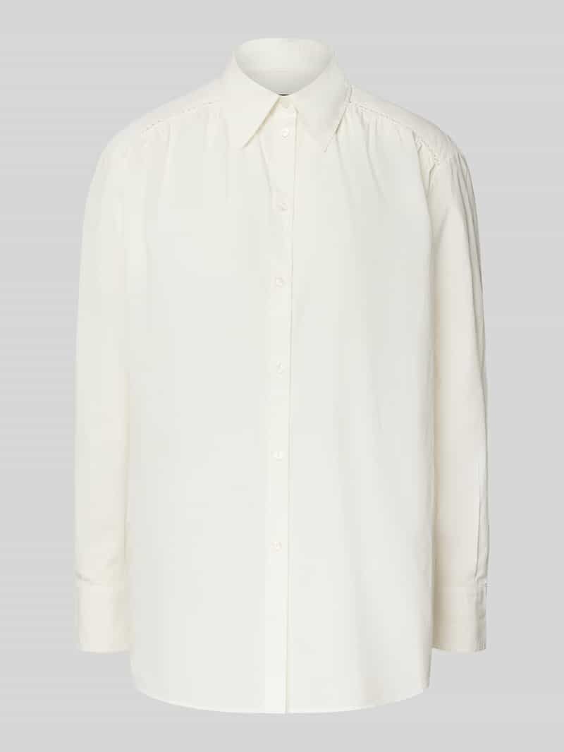 Boss Orange Relaxed fit blouse met kentkraag model 'Belegant'