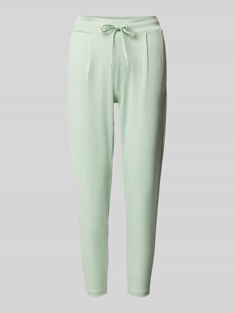 Ichi Slim fit bandplooibroek met verkort model 'KATE'