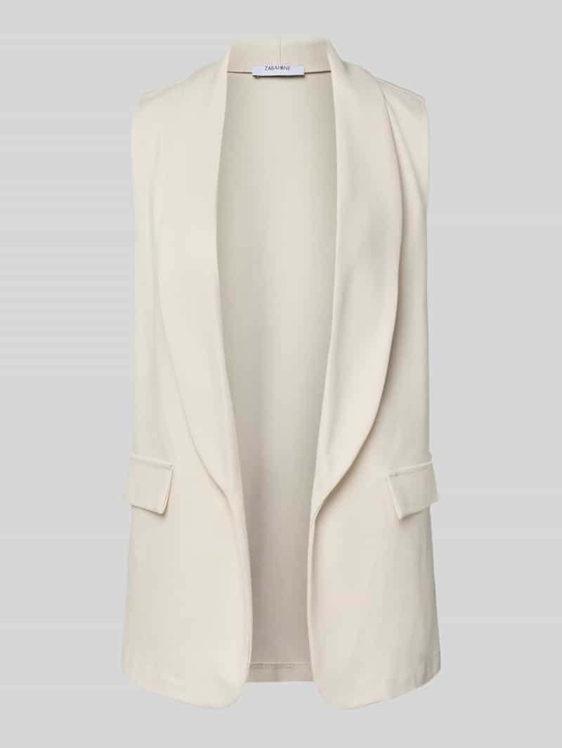 ZABAIONE Gilet van viscosemix met klepzakken model 'Am44br'