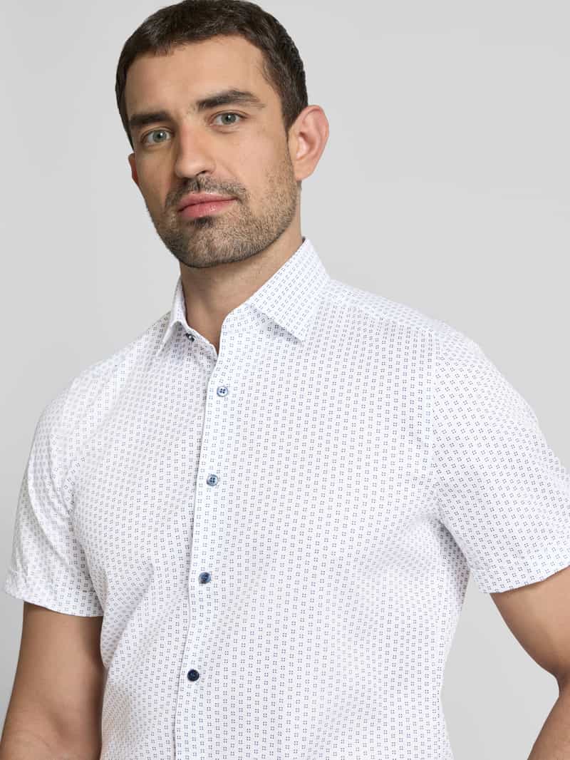 OLYMP Level Five Slim fit zakelijk overhemd met all-over motief