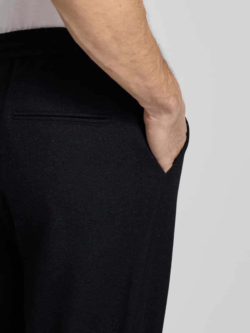 Les Deux Tapered fit wollen broek met tunnelkoord model 'Como'