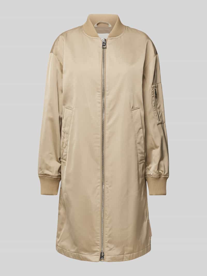 Marc O'Polo Comfort FIT lange blouson in vliegenierstijl in keperstof