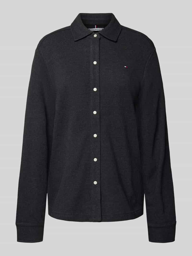 Tommy Hilfiger Regular fit blouse met lange mouwen van puur katoen