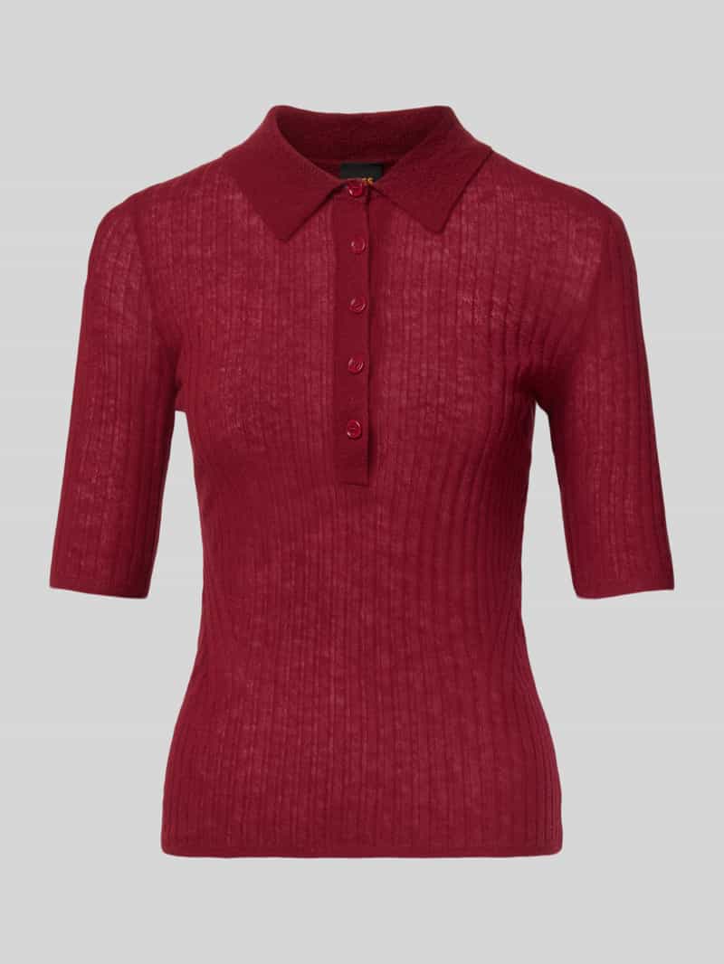 Boss Orange Slim fit gebreid poloshirt van scheerwolmix model 'C_FUGANO'