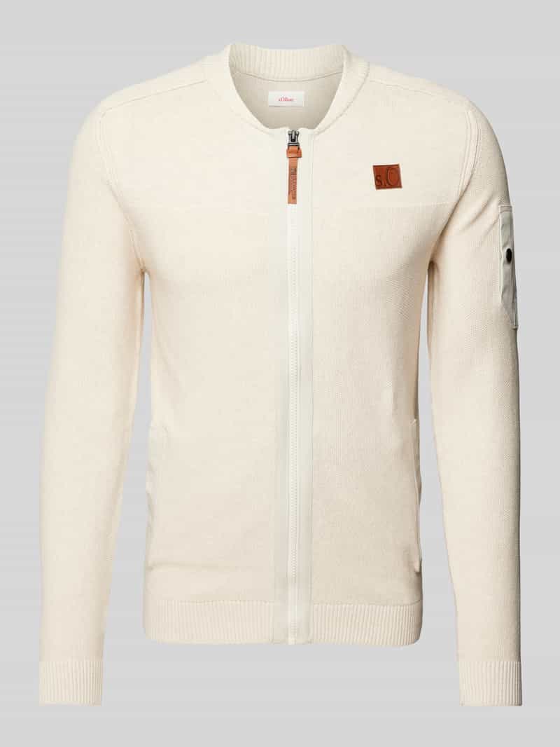 s.Oliver RED LABEL Regular fit gebreid jack van puur katoen