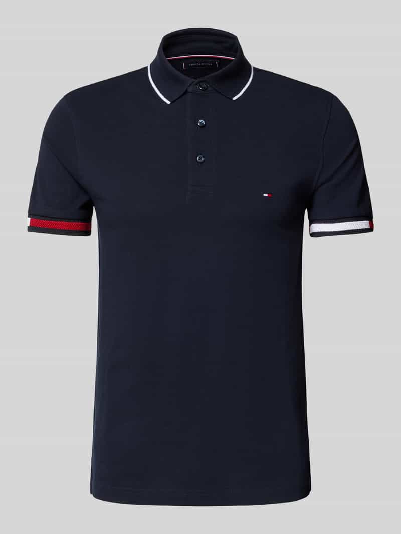 Tommy Hilfiger Slim fit poloshirt van een mix van katoen en elastaan