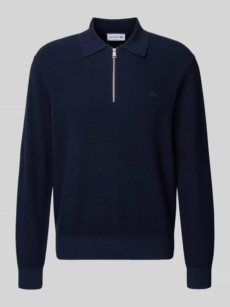 Lacoste Regular fit gebreide pullover in wafellook