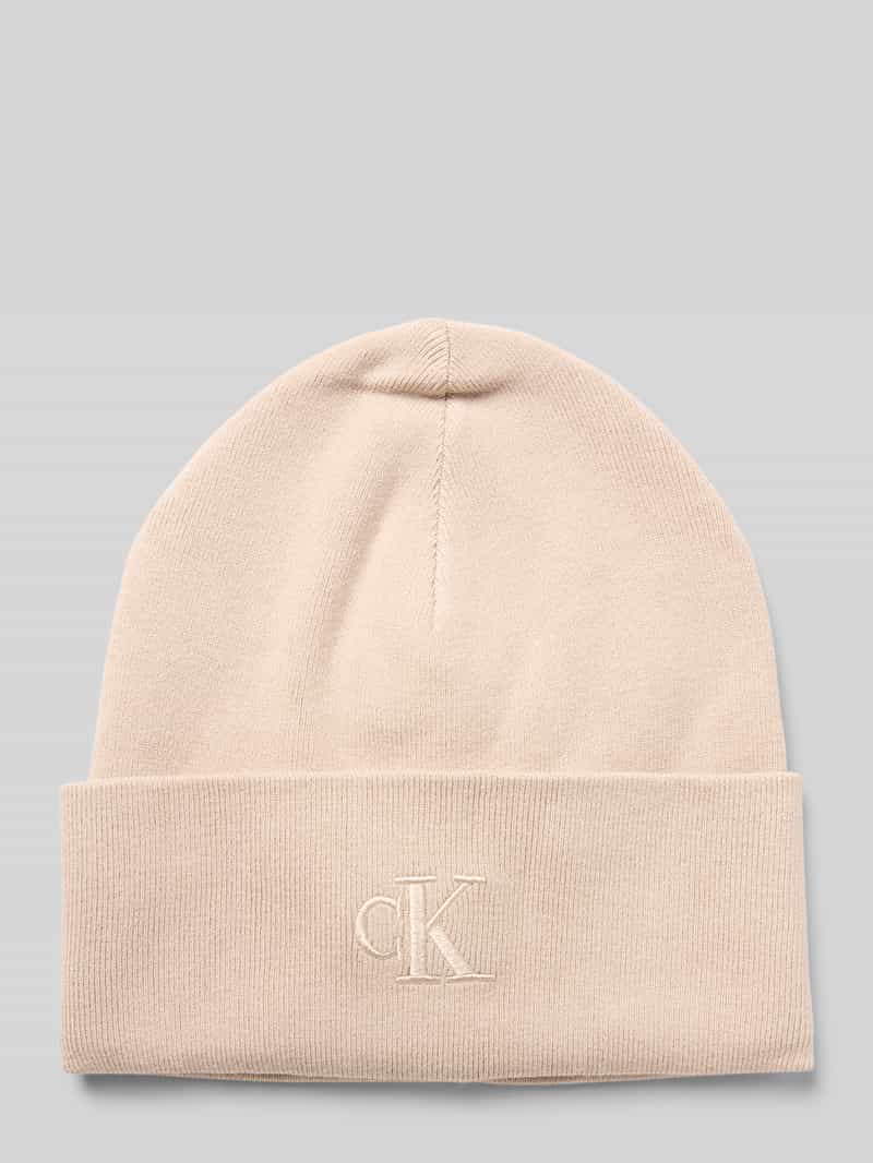 Calvin Klein Gebreide muts CK FINE RIB BEANIE