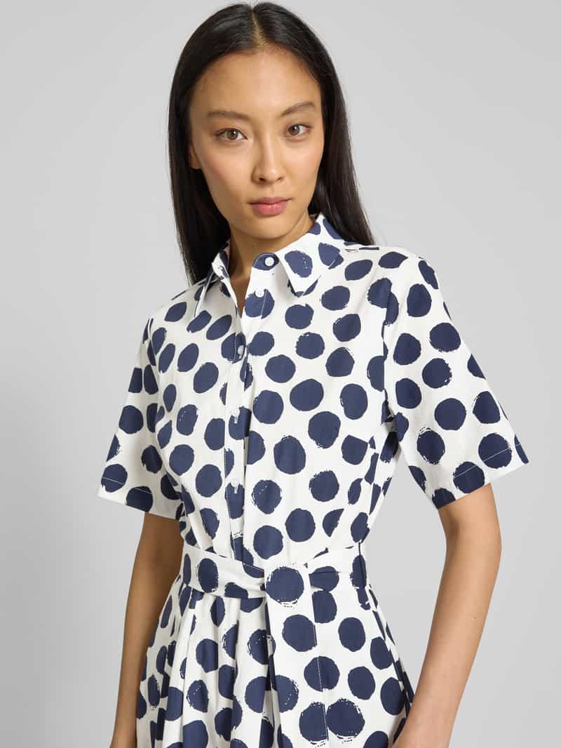 MORE & MORE Knielange jurk met tailleriem