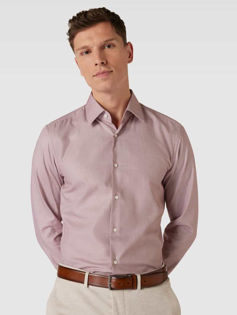 Boss Slim fit zakelijk overhemd met all-over motief model 'Hank'