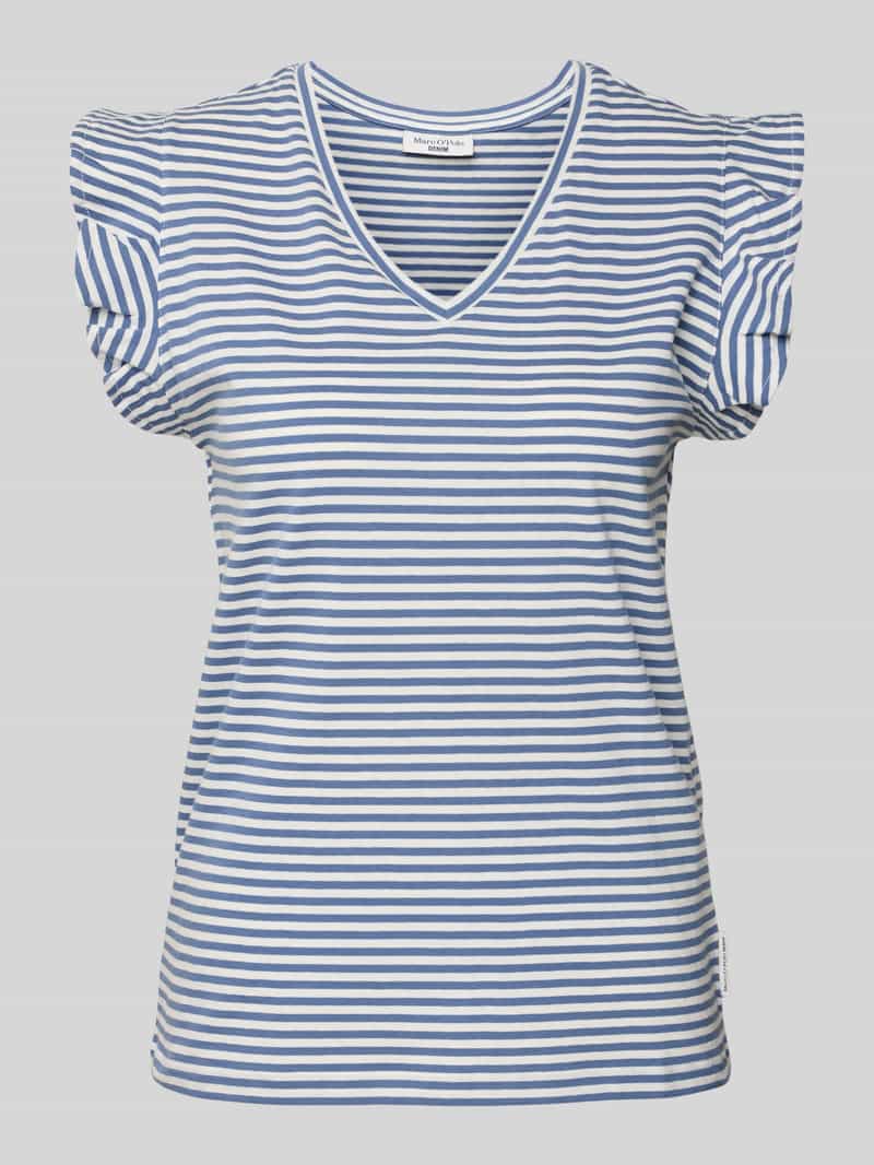 Marc O'Polo DENIM T-shirt met tijdloos streepjespatroon