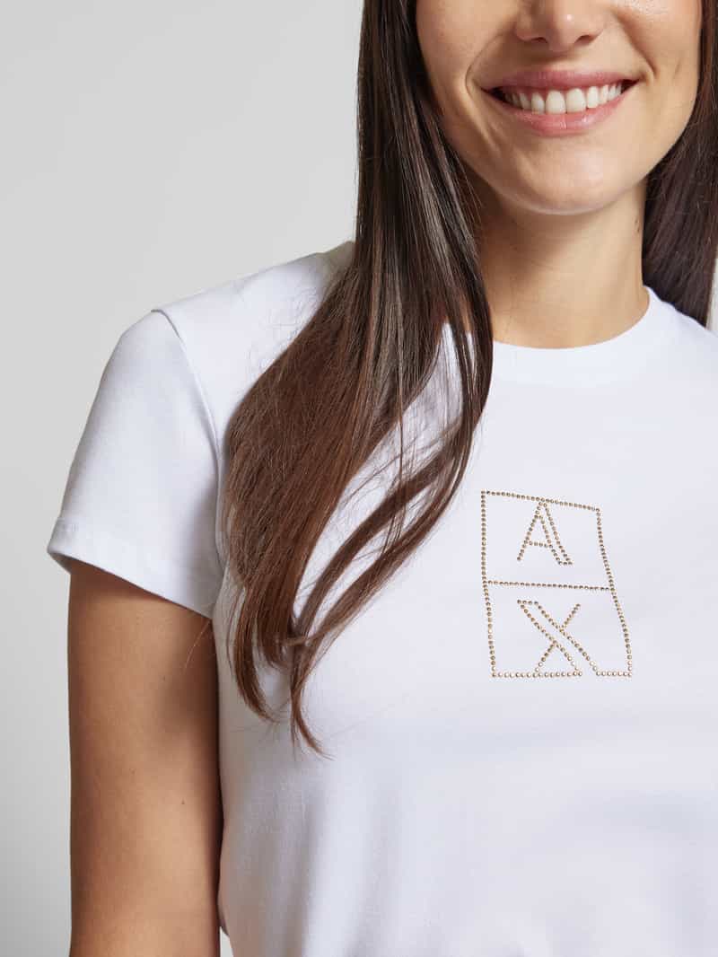 Armani Exchange T-shirt met labeldetail