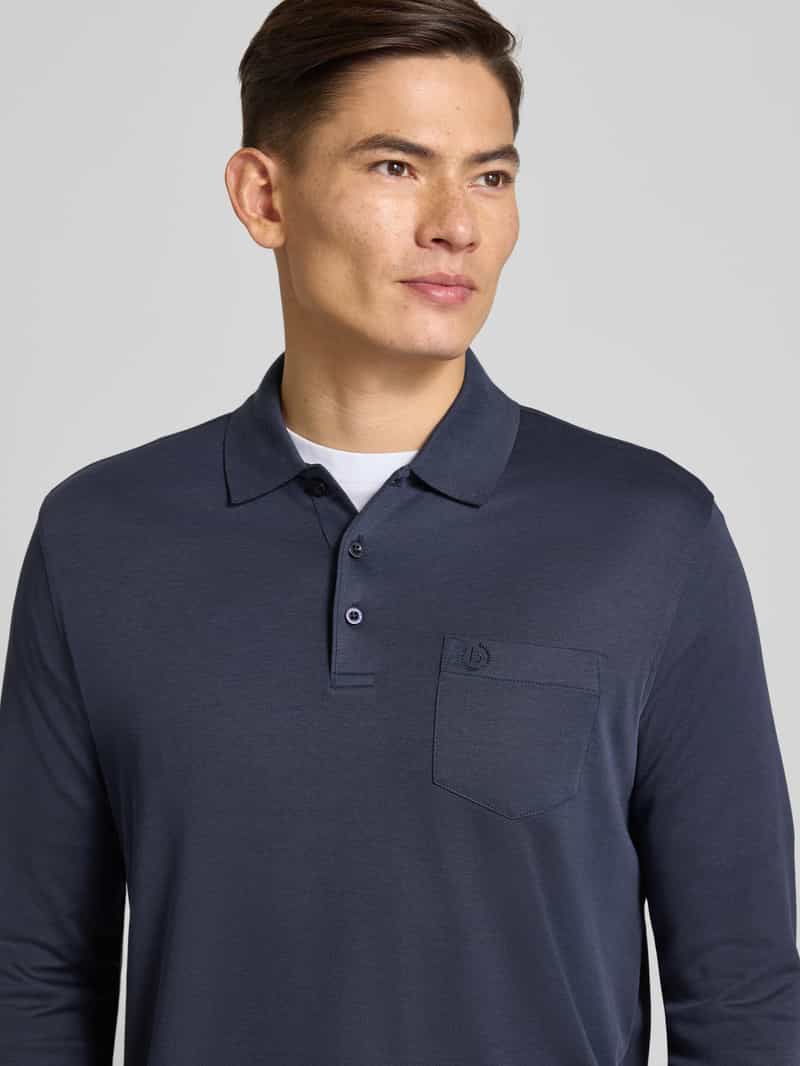 Bugatti Poloshirt met labelstitching