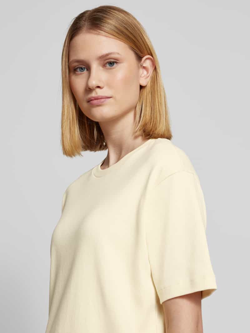 JAKE*S STUDIO WOMAN T-shirt met geribde ronde hals