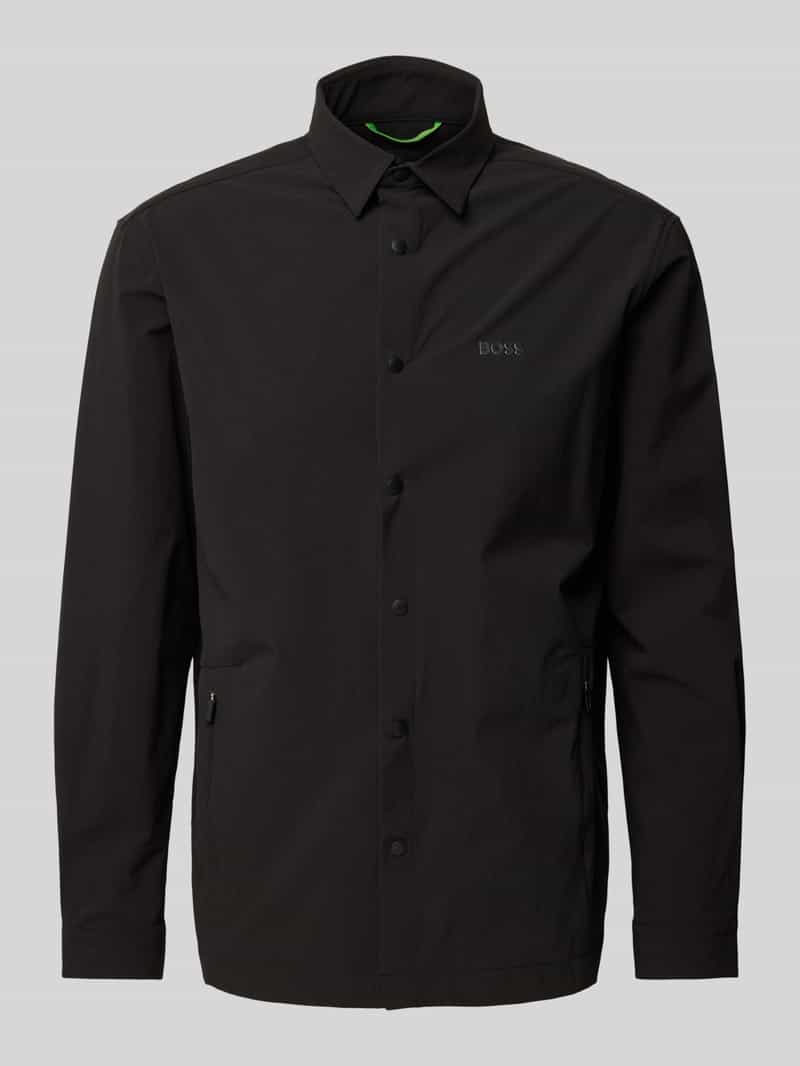 BOSS Green Overhemdjack met drukknoopsluiting model 'Basin'