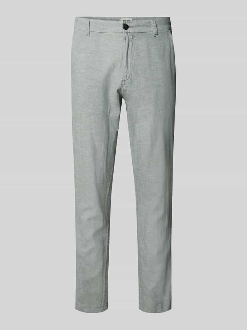 Tapered fit chino met steekzakken, model 'STACE'