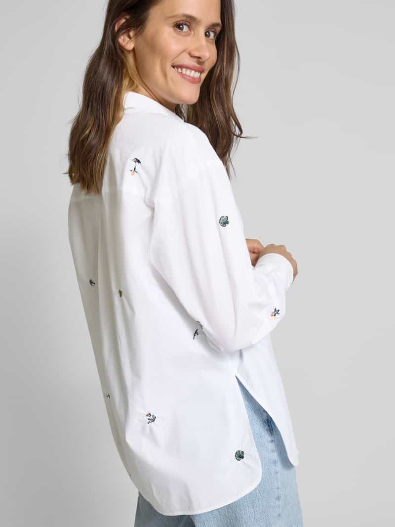 Marella Regular fit overhemdblouse met motiefstitching model 'KARMAN'