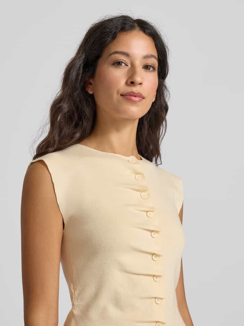 SUNCOO PARIS Gebreid shirt met ruches model 'PAGNI'