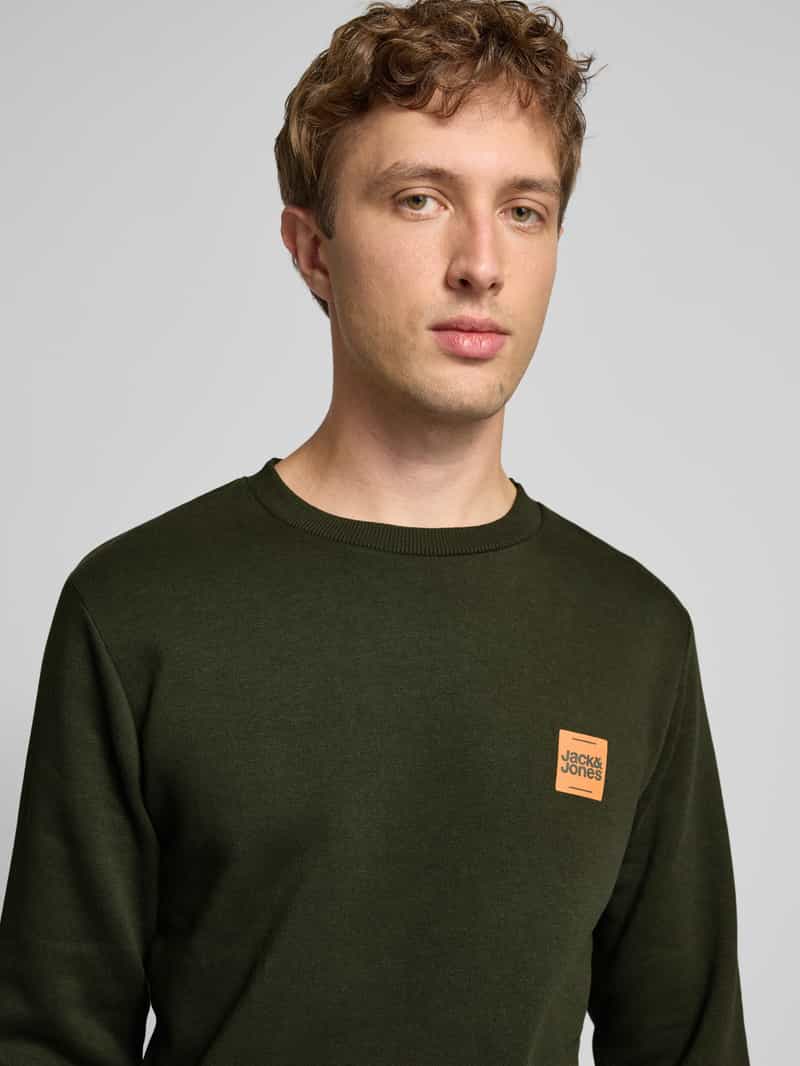 jack & jones Sweatshirt met labelprint model 'BRANDY'