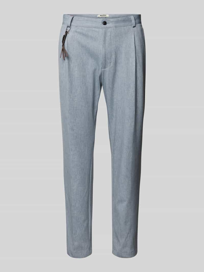 CG Club of Gents Tapered fit bandplooibroek met applicatie model 'Olf'