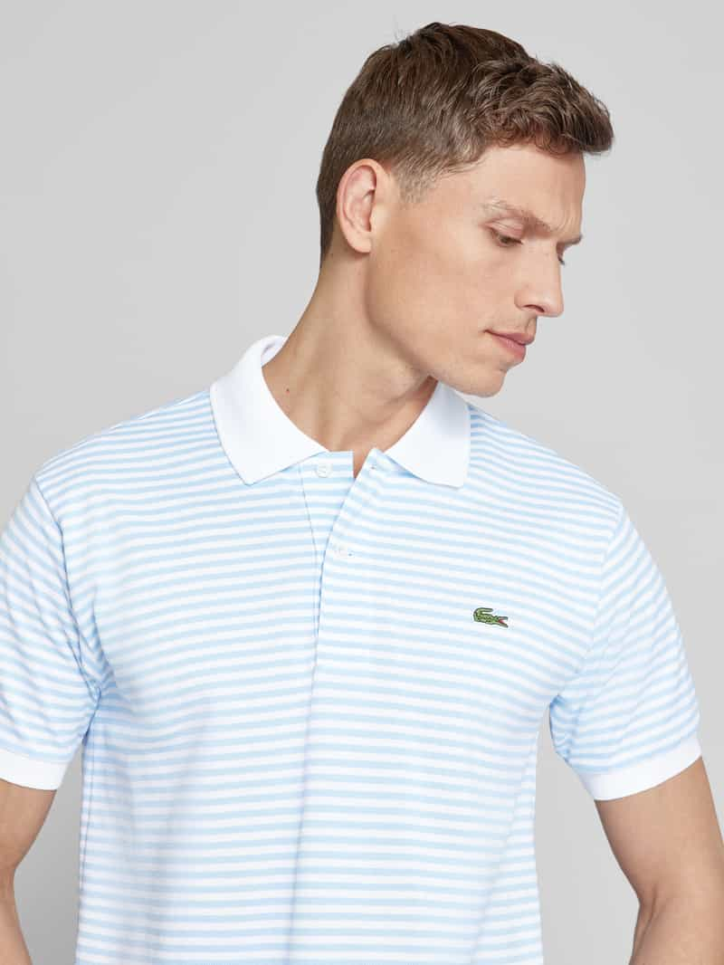 Lacoste Classic fit poloshirt met streepmotief