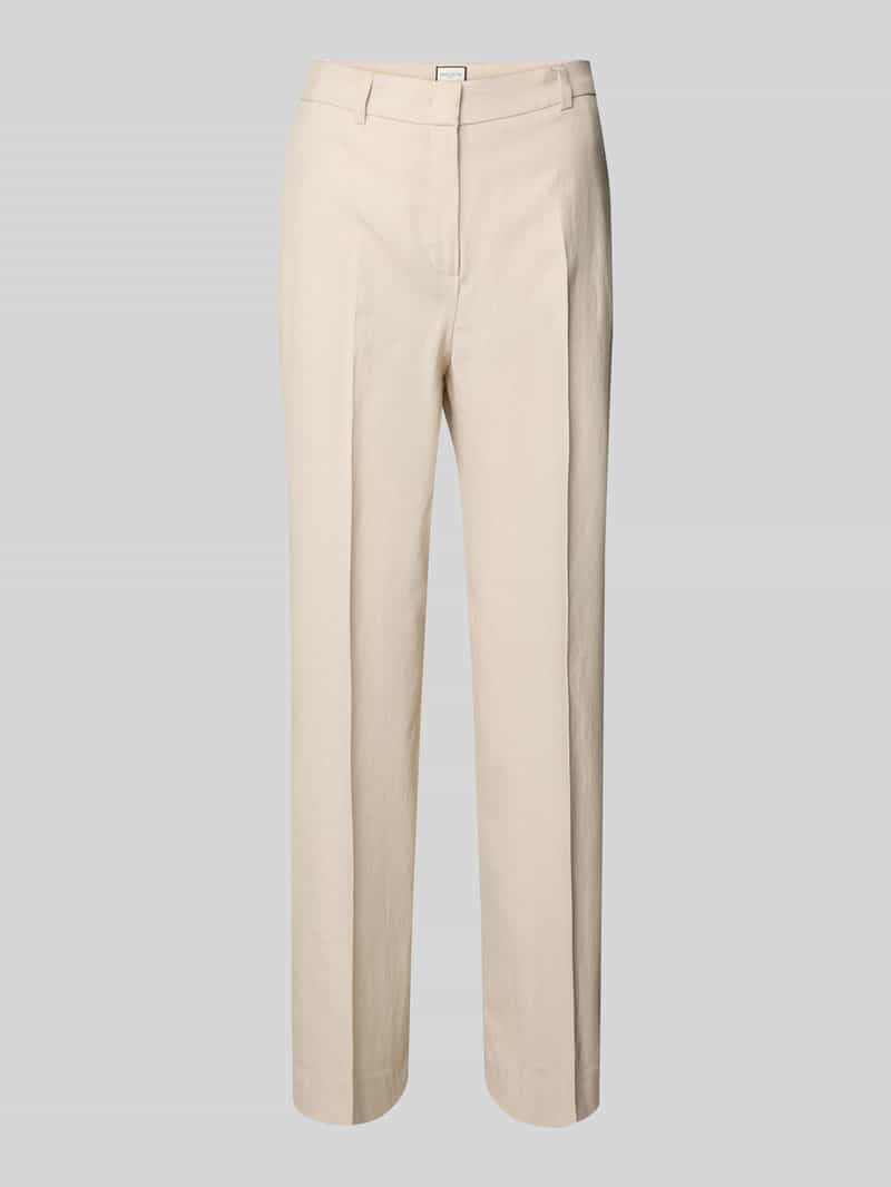 SEDUCTIVE Broek van linnenmix met persplooien model 'DOMINICA'