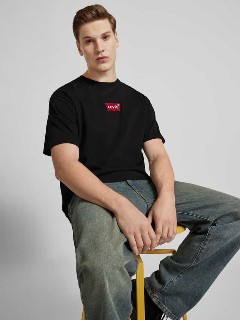 Levi's T-shirt met labelstitching