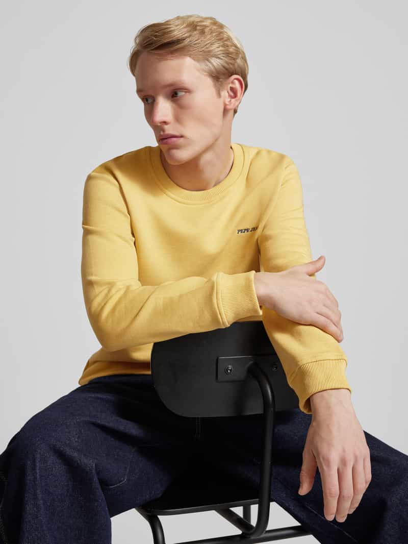 Pepe Jeans Sweatshirt met labelstitching model 'DAMIAN'