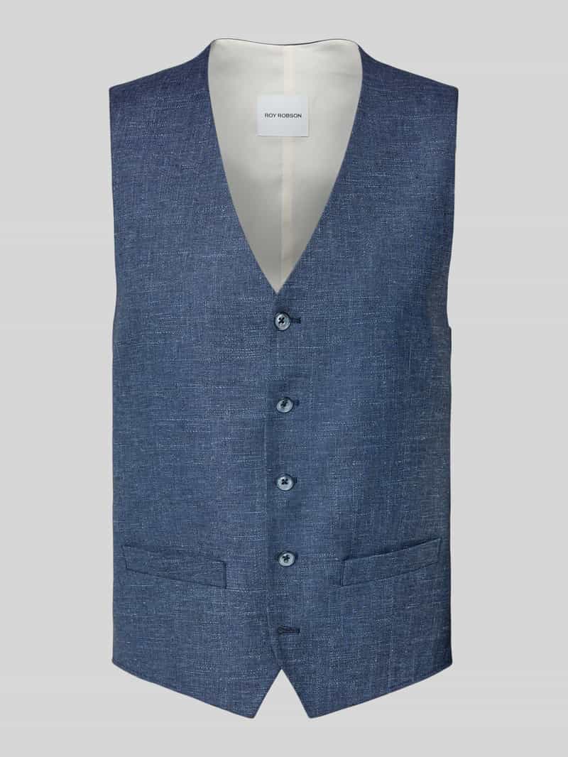 Roy Robson Gilet van scheerwolmix met V-hals