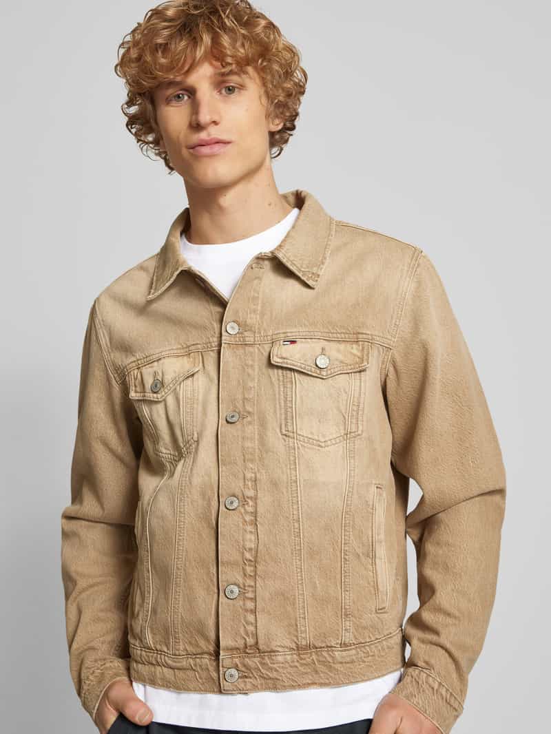 Tommy Jeans Regular fit jeansjack van puur katoen model 'RYAN'