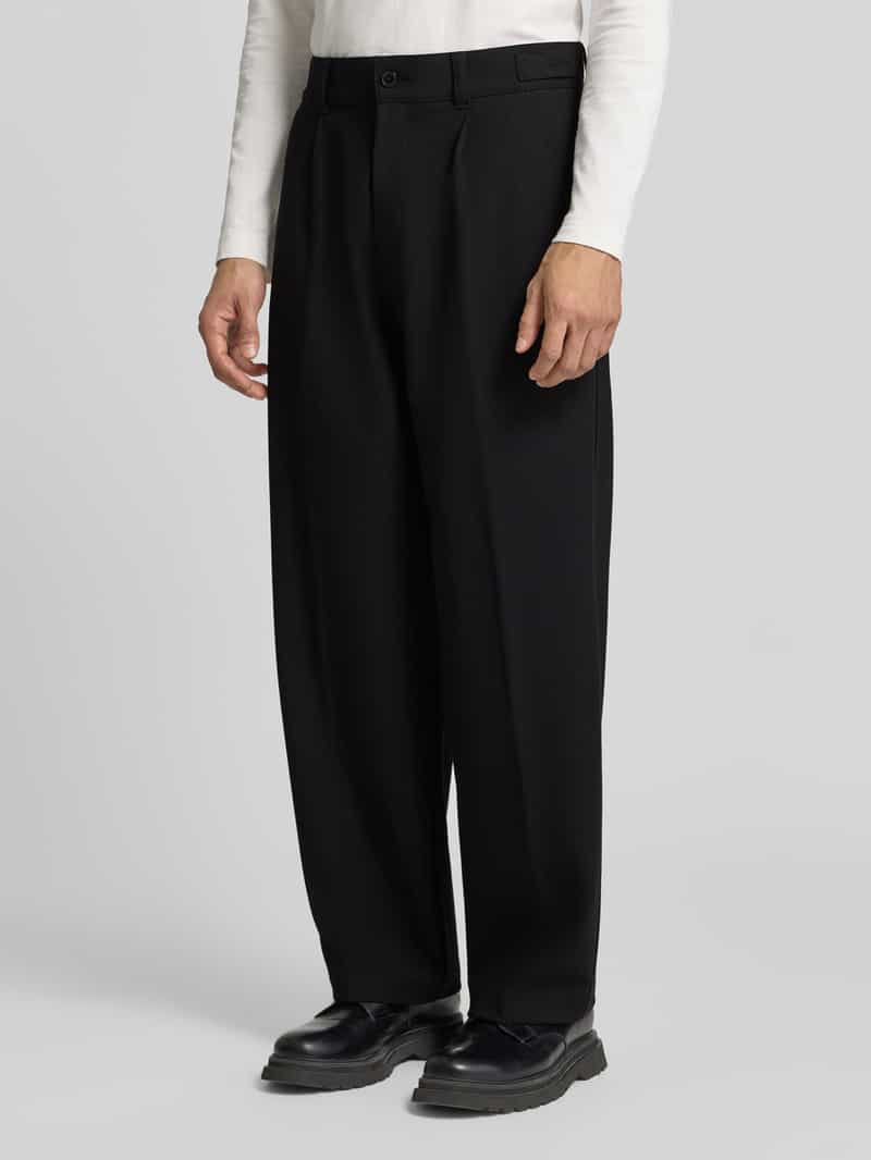 HUGO high waist bandplooibroek met persplooien