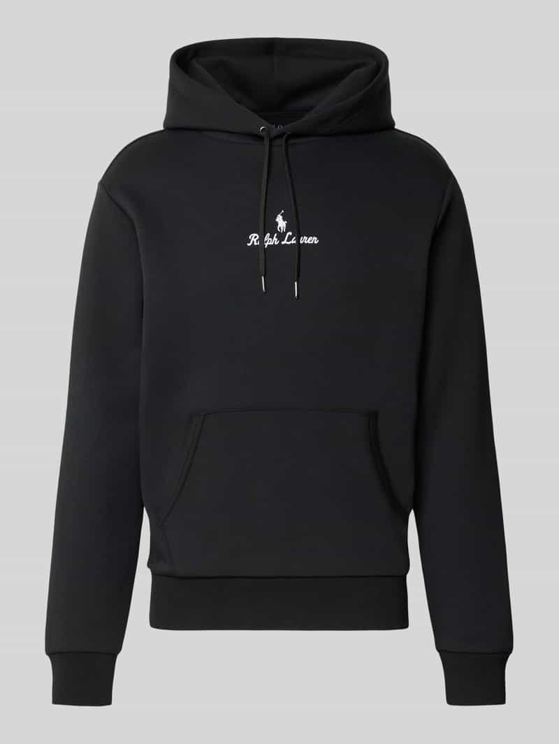 Polo Ralph Lauren Hoodie met labelstitching en kangoeroezak