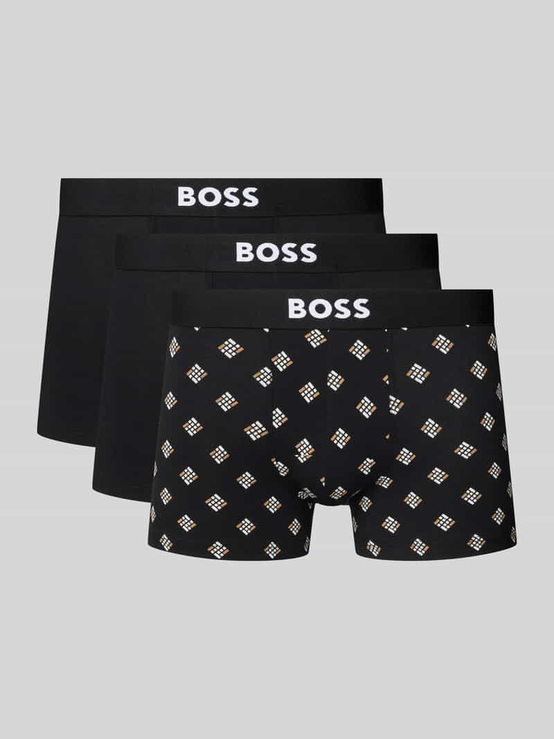 Boss Regular fit boxershort van katoenmix in een set van 3 stuks