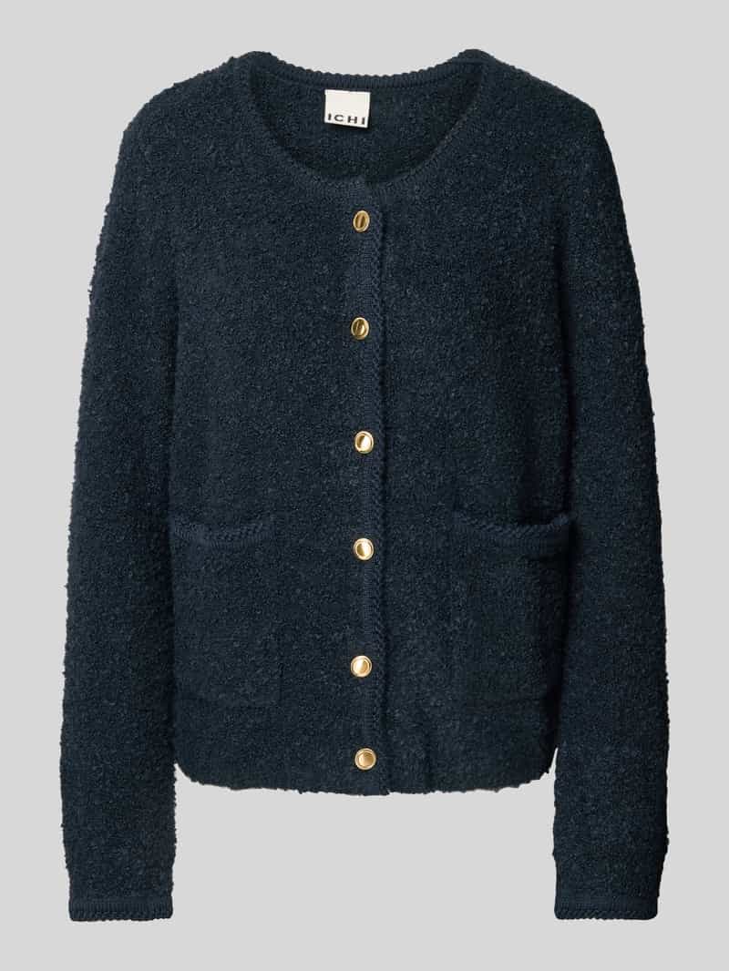 Ichi Gebreid jack met ronde hals model 'VALMAI'