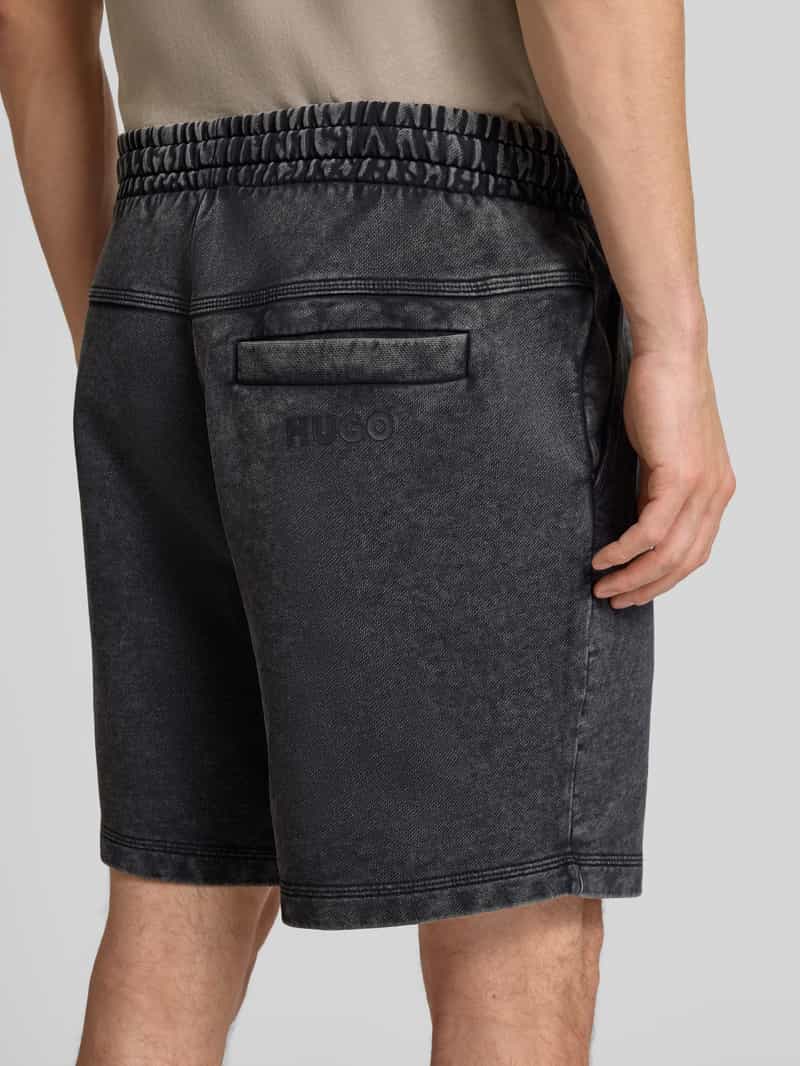Hugo Blue Korte broek met elastische band model 'Nebusho'