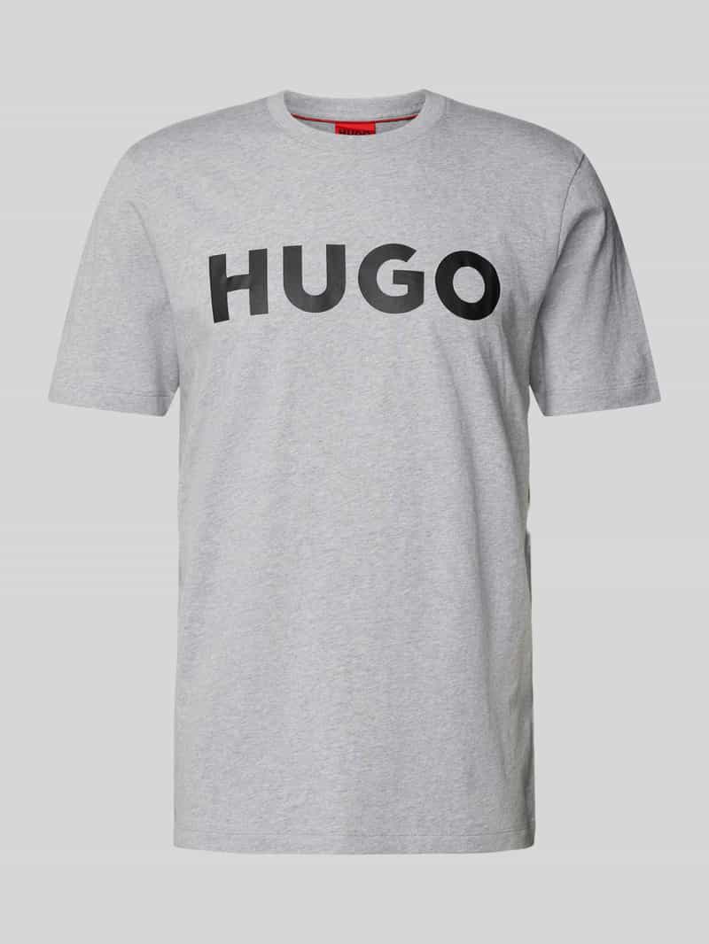 HUGO T-shirt met labelprint model 'DULIVIO'