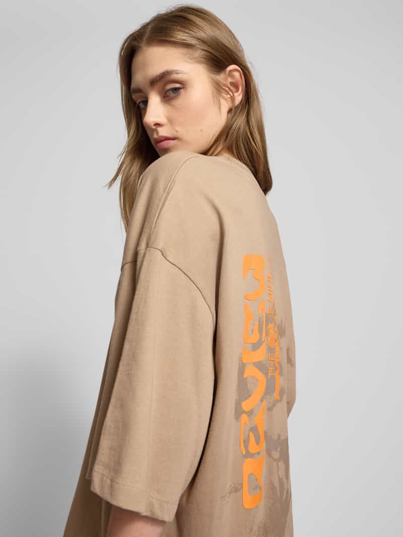 Review Oversized T-shirt met labelprint