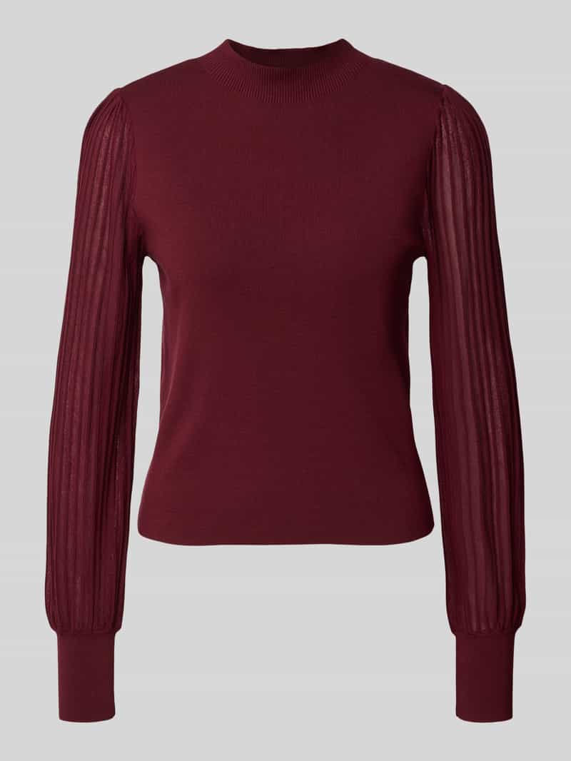 Zero Gebreide pullover van viscosemix met opstaande kraag
