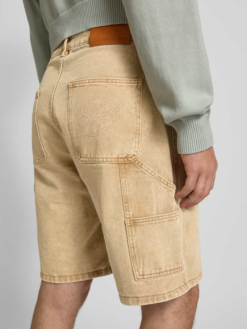 ANOTHER COTTON LAB Regular fit korte jeans met zakken op de pijp
