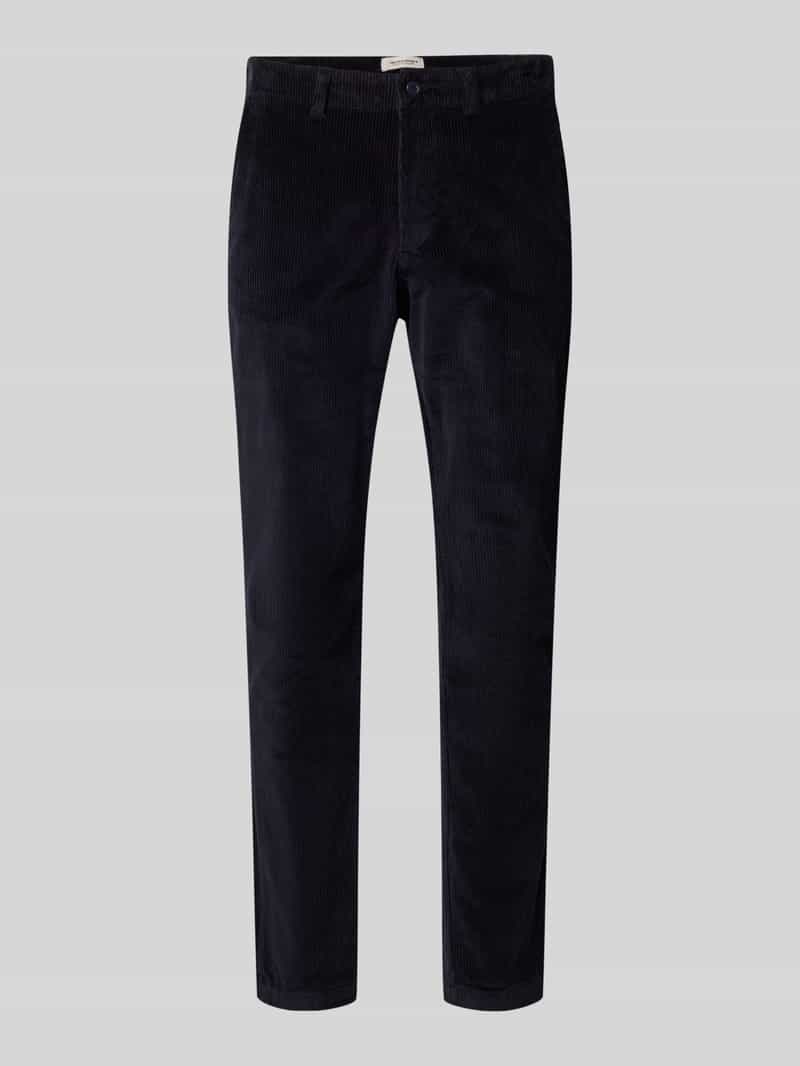 jack & jones Slim fit stoffen broek in ribcordlook model 'Marco'