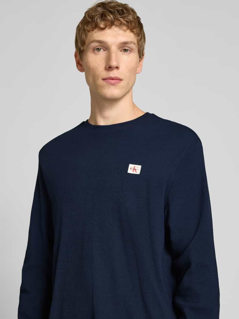 Calvin Klein Jeans Shirt met lange mouwen en labeldetail