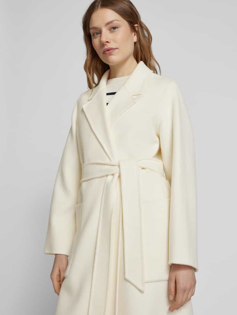 Ivy Oak Lange jas met strikceintuur model 'CELIA'