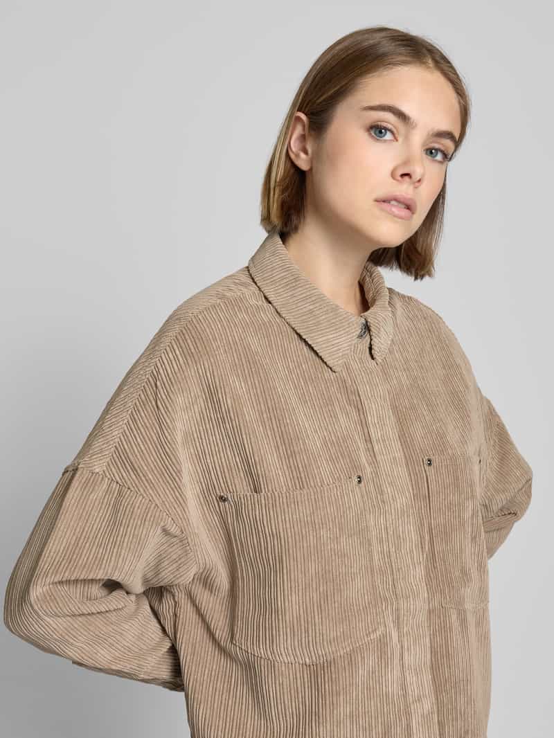 Only Oversized overhemdblouse van corduroy model 'JANINE- RAI'