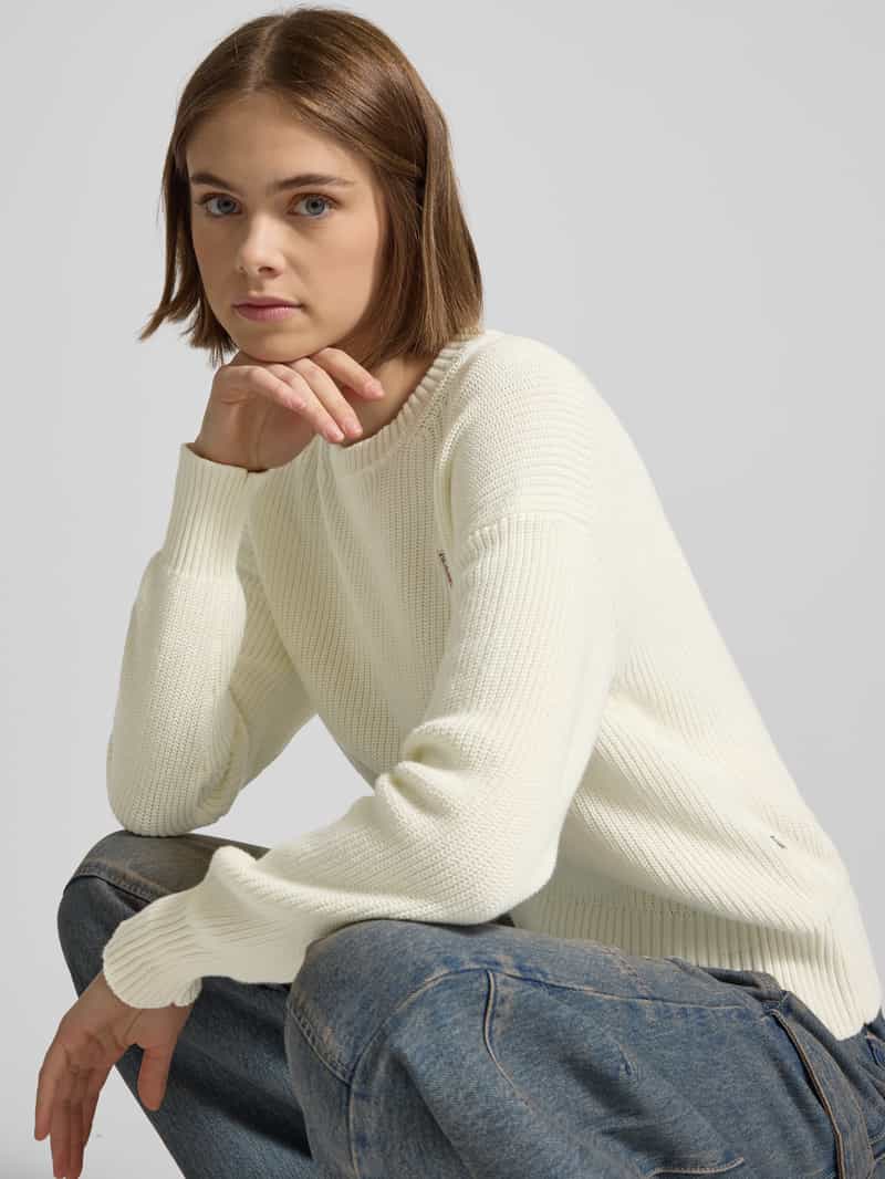 Guess Jeans Gebreide pullover met labelpatch