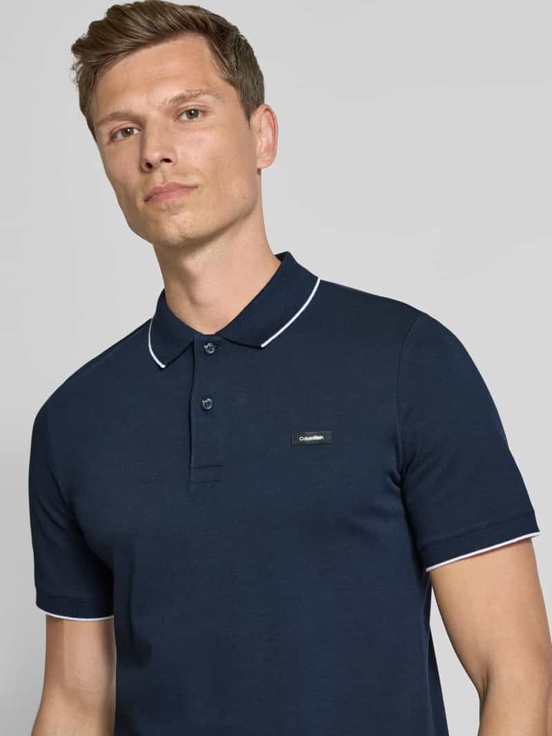 CK Calvin Klein Poloshirt met labeldetail