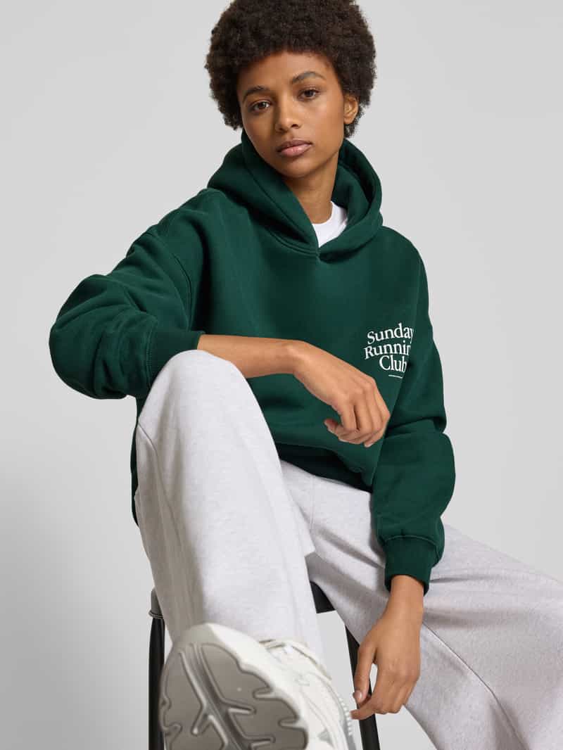 ANOTHER COTTON LAB Oversized hoodie met statementprint model 'Sunday Running Club'