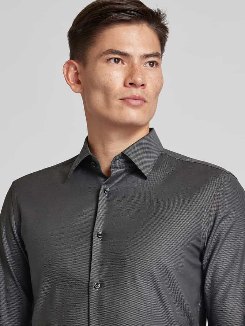 Boss Slim fit zakelijk overhemd met kentkraag model 'Hank'