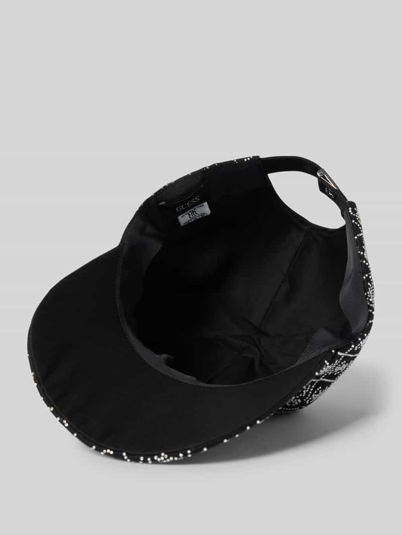 Guess Baseballpet met strass-steentjes